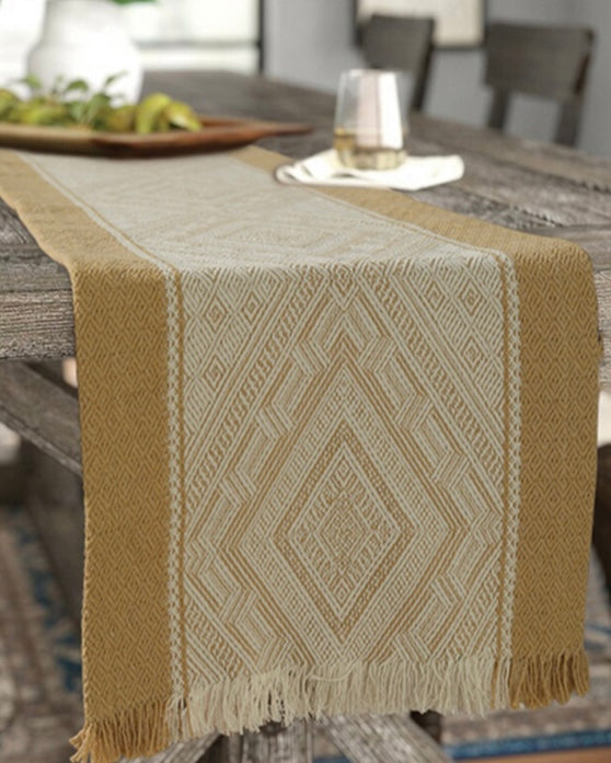 Woven Geometric Table Runner #CV3994