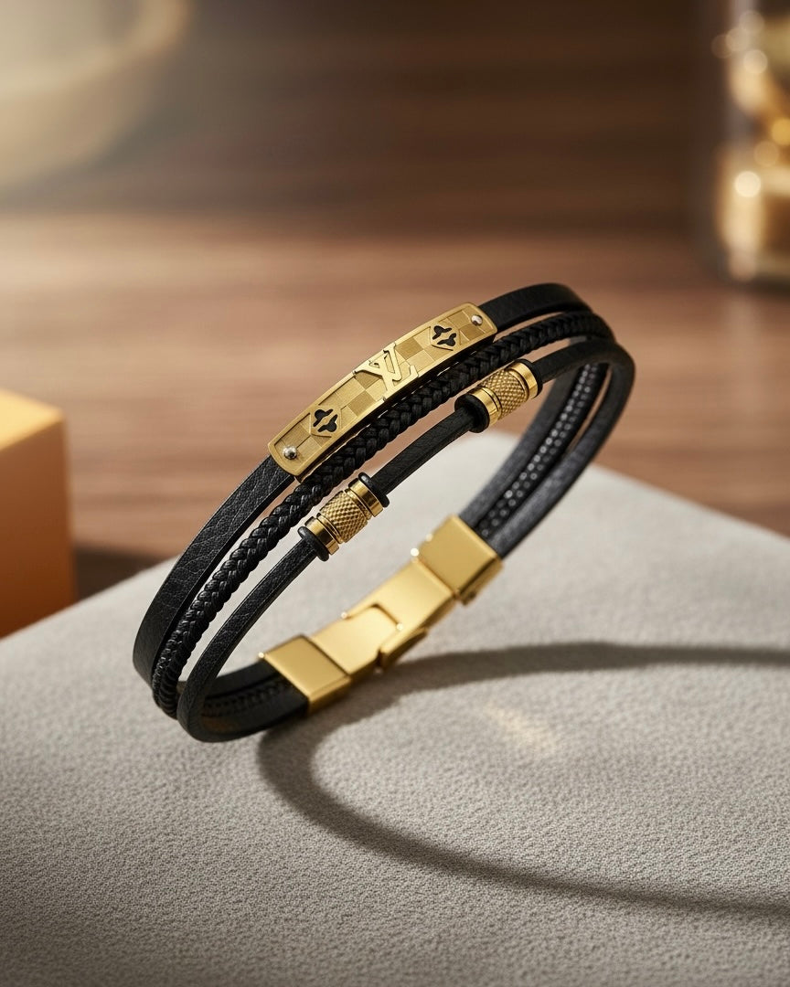 Luxury LV Style Men’s Bracelet #VC3843