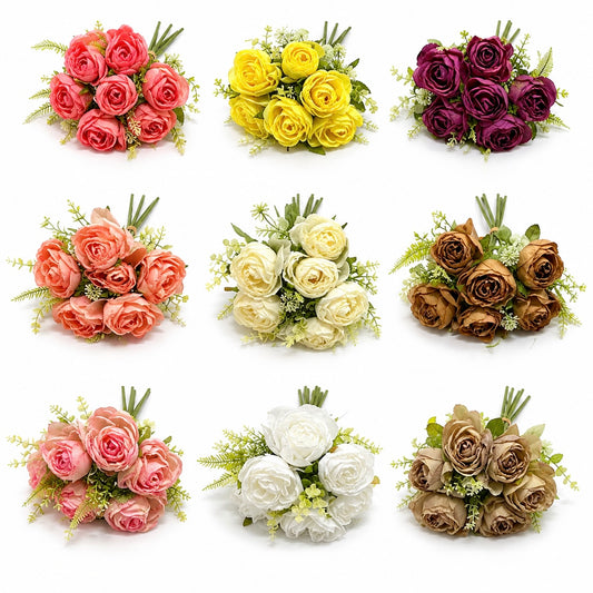 Artificial Rose Bouquet with Greenery #AF4094