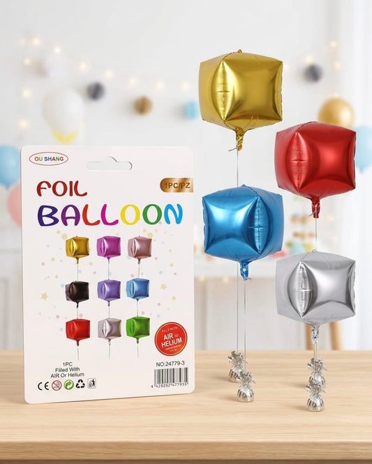 Metallic Cube Foil Balloon #FB2904