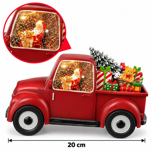 20cm Metal Musical Christmas Pickup Truck Decoration #CD4473