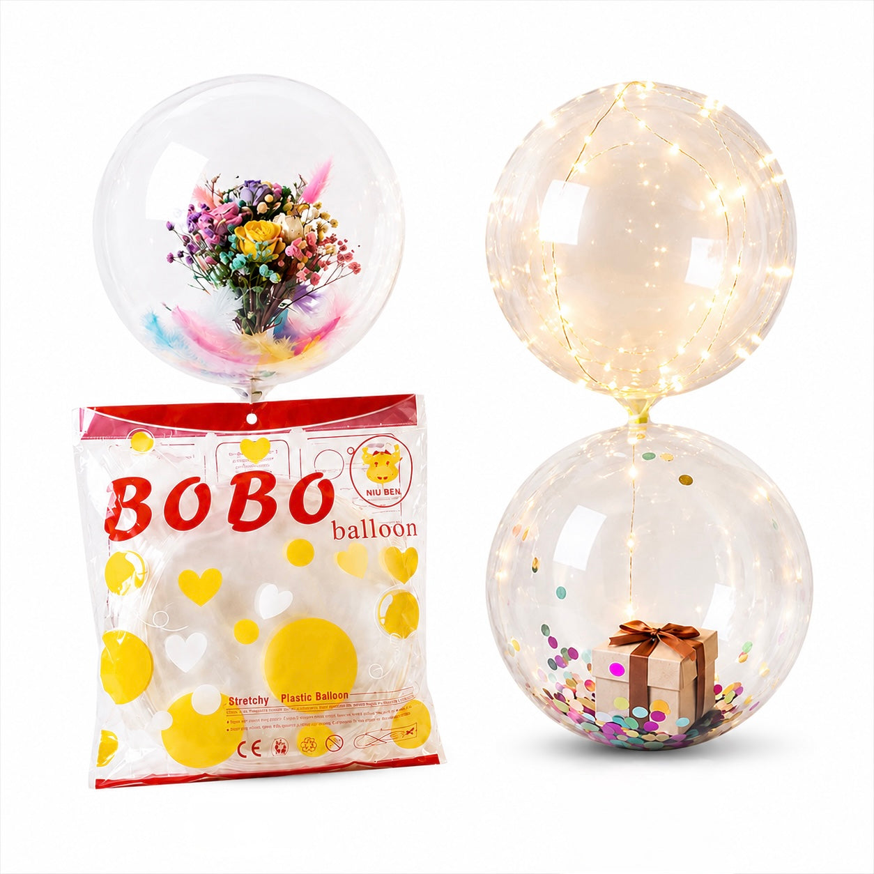 X1pc - Clear Bubble Balloon – Stretchy Plastic #BB4167