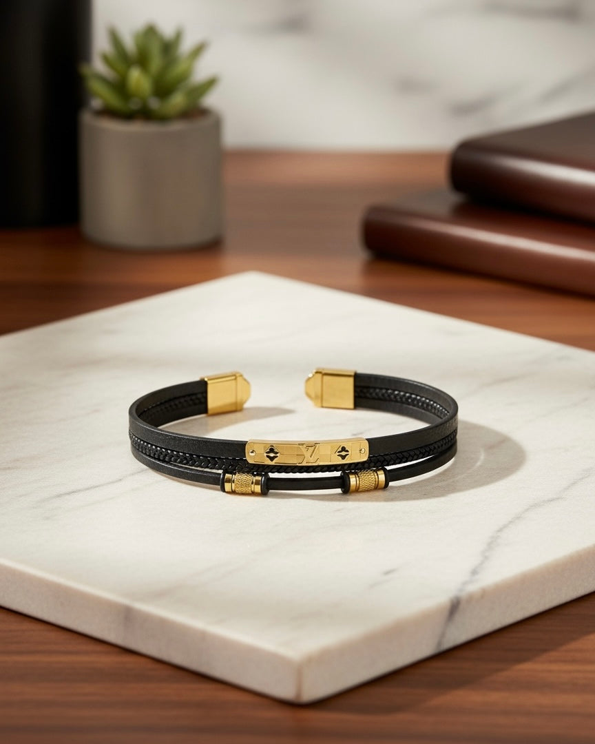 Luxury LV Style Men’s Bracelet #VC3843