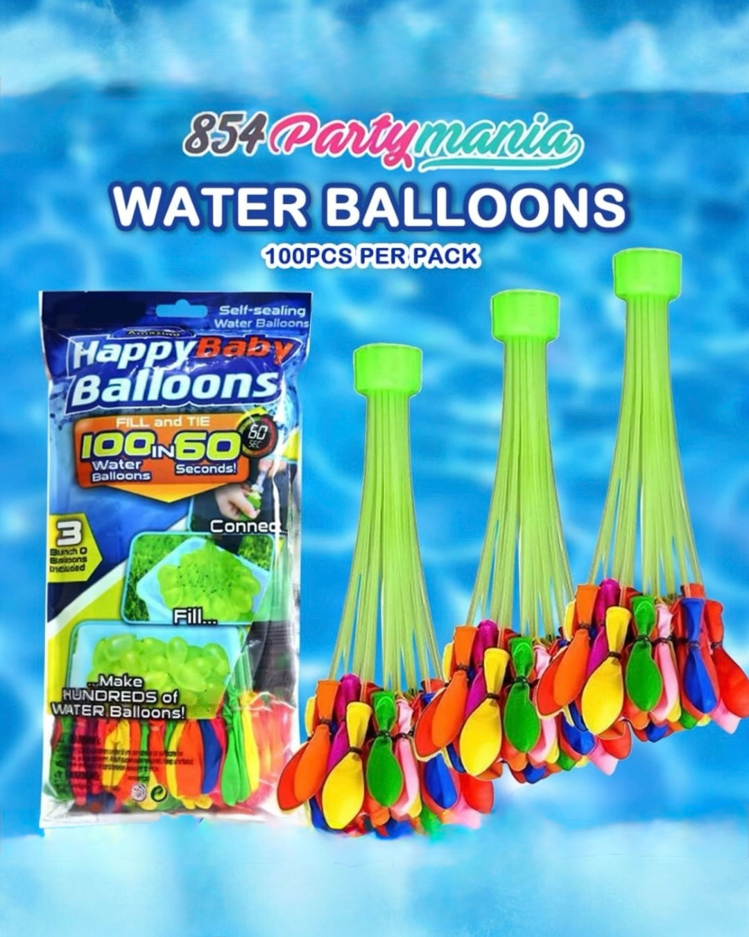 Water Balloons – 100 Pieces Pack #WB3239