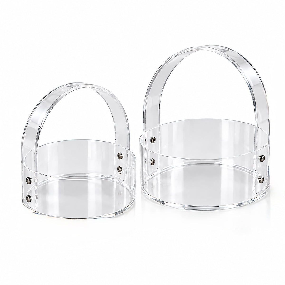 Clear Acrylic Gift Basket Set with Handle #AB4489