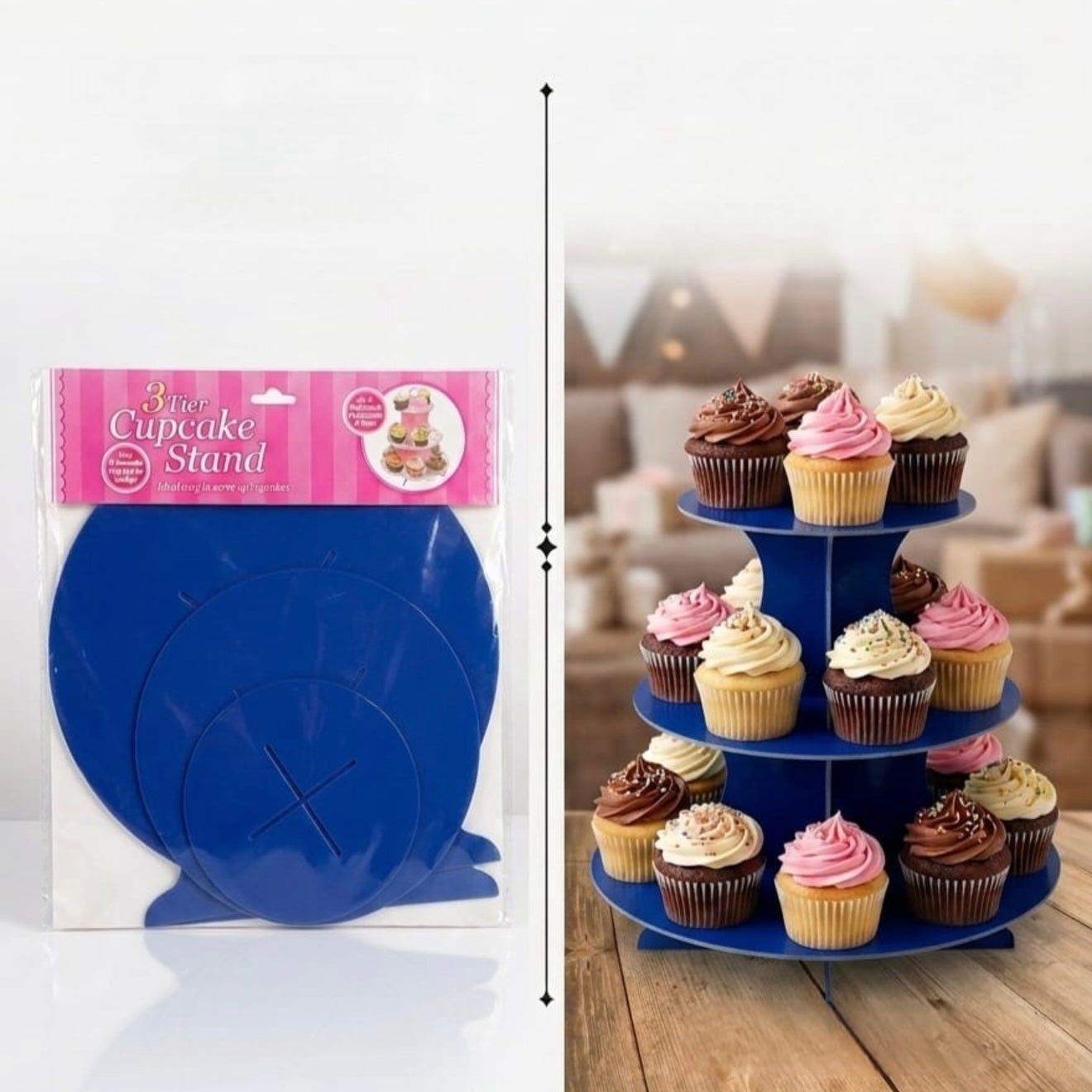 3-Tier Cupcake Stand – Party Display Tower #CS3878