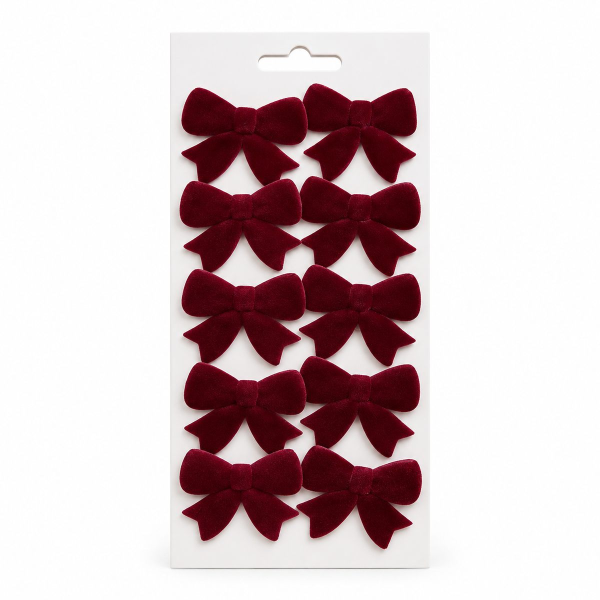 Velvet Christmas Tree Bows – Burgundy Decorative Set #CD4377