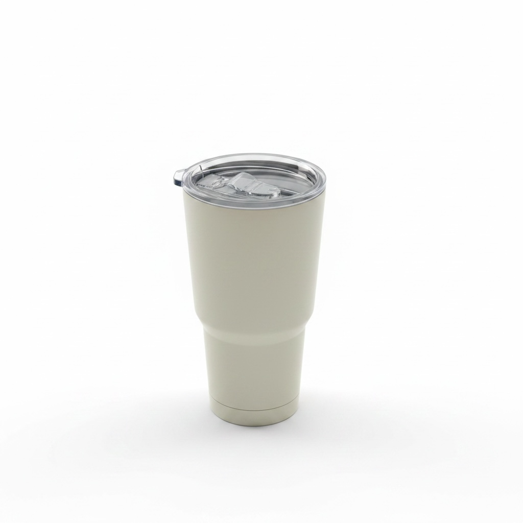 600ml Sublimation Stainless Steel Tumbler with Lid – Matte White #SB3179
