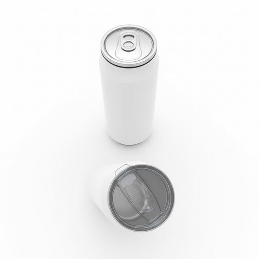 450ml Sublimation Soda Can Tumbler – White with Lid #SB3177