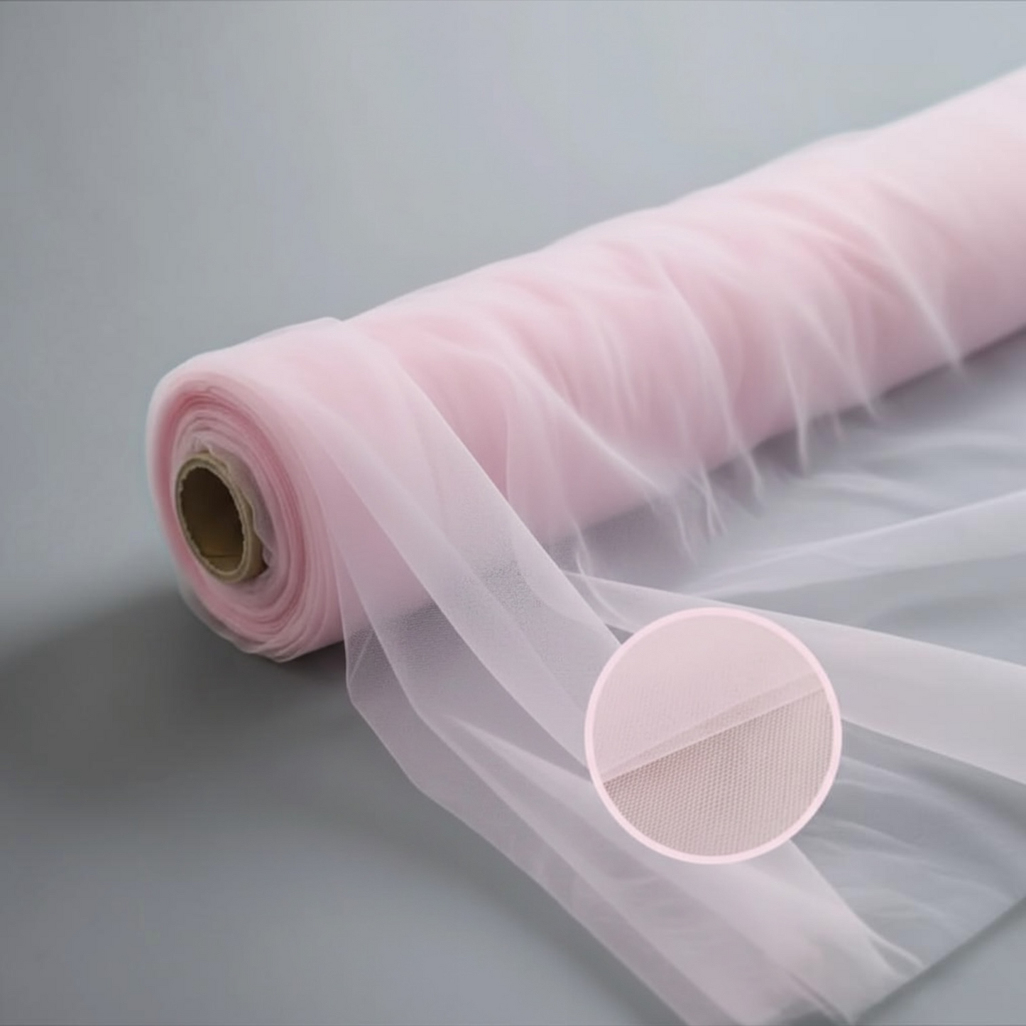 1M Pink Premium Soft Tulle Fabric Roll #BC3977