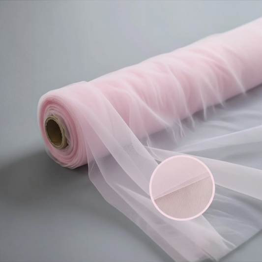 1M Pink Premium Soft Tulle Fabric Roll #BC3977