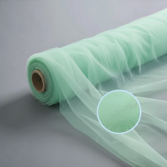1M Green Premium Soft Tulle Fabric Roll #BC3985