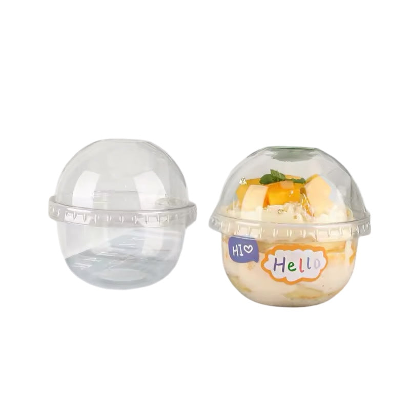 X12pcs - 250ml Plastic Mousse Cake Pudding Box #CB1872