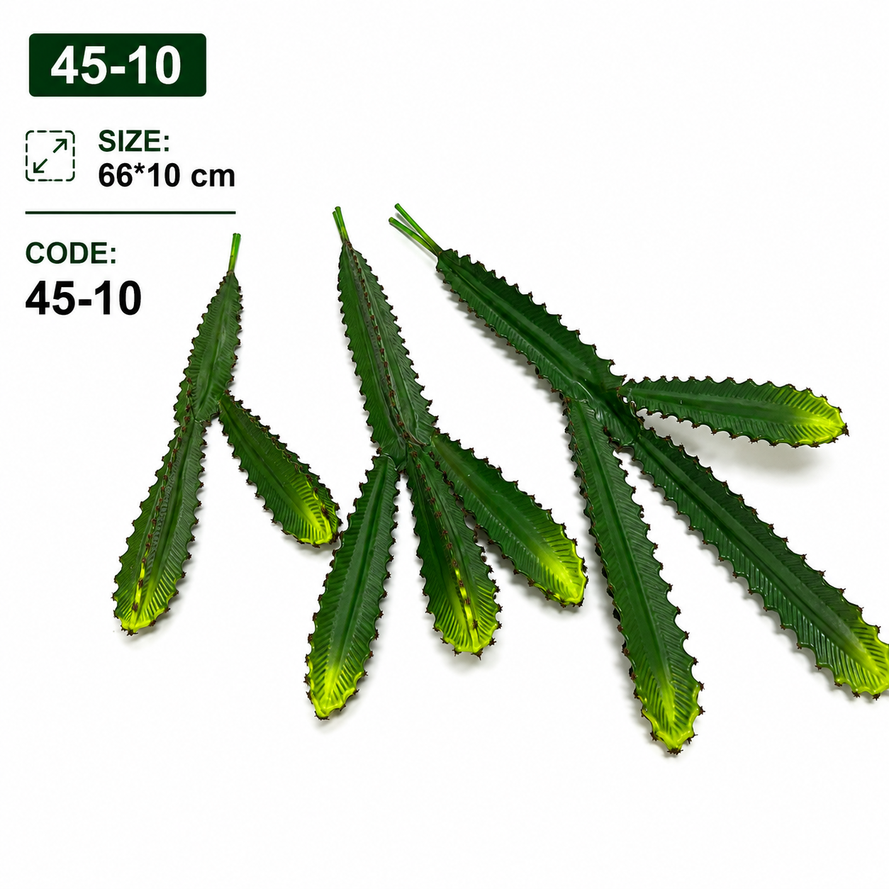 Artificial Cactus Branch – Set of 3 | 66 × 10 cm ##45-10