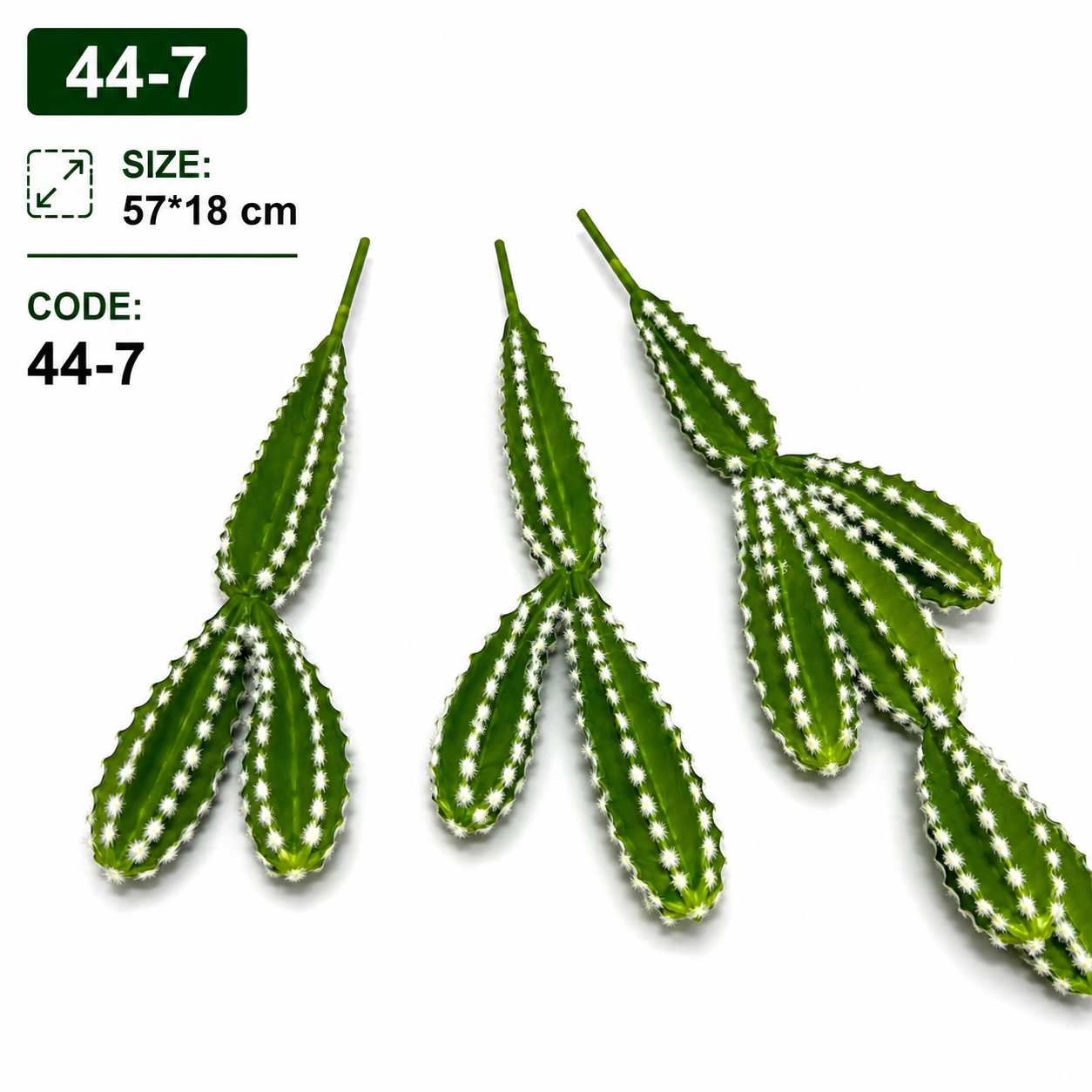3 pcs Set - Artificial Cactus Branch – 57 × 18 cm #44-7