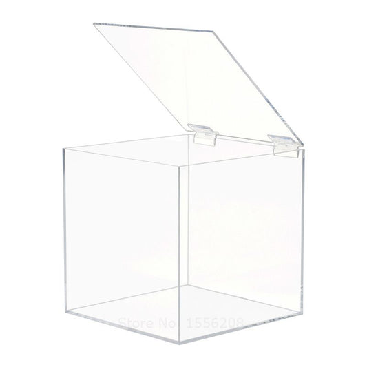 1pc - Clear Acrylic Display Box with Hinged Lid #AB4071