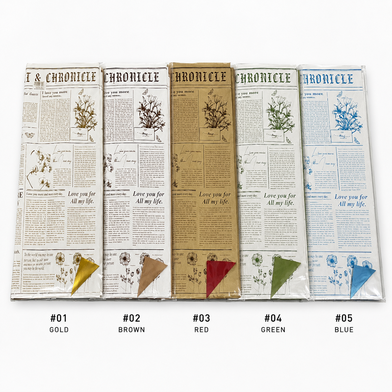 60x57cm Newspaper Print Wrapping Paper #WP4079
