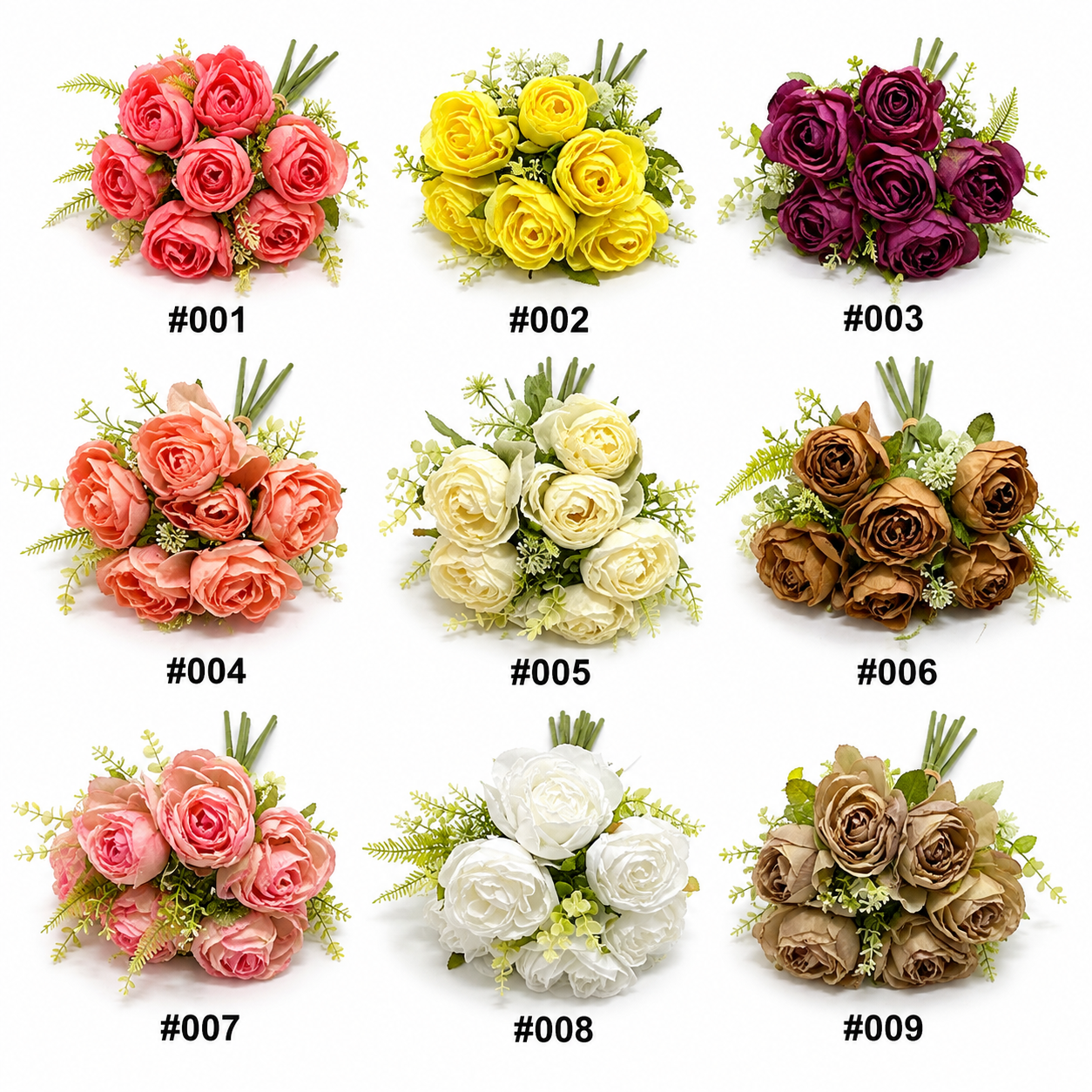 Artificial Rose Bouquet with Greenery #AF4094