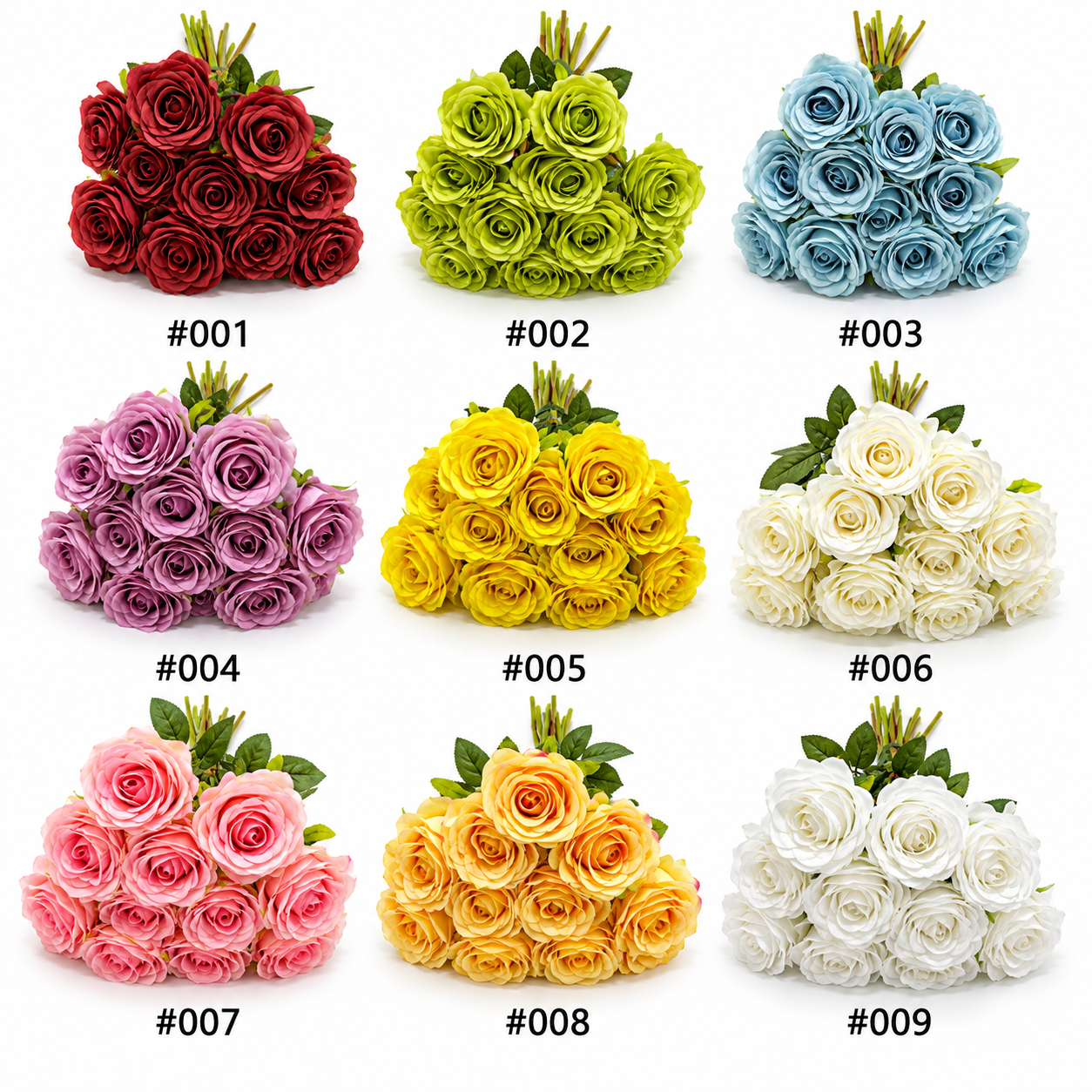 40cm Artificial Rose Bouquet – 11pcs #AF4095