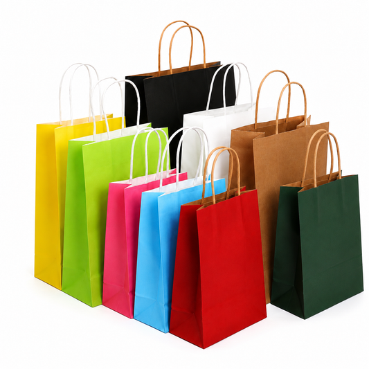 X12pcs - Colored Paper Gift Bags #PB4126
