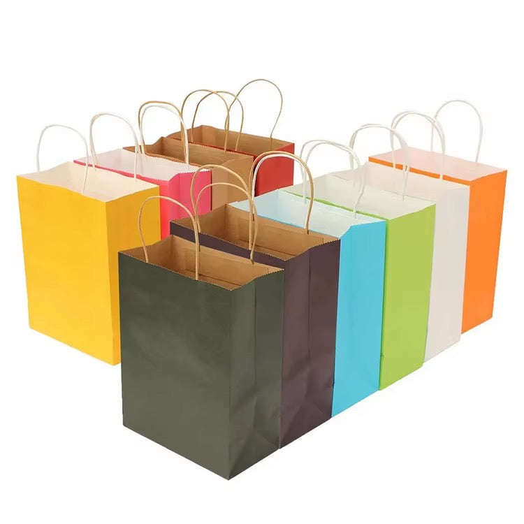 X12pcs - Colored Paper Gift Bags #PB4126