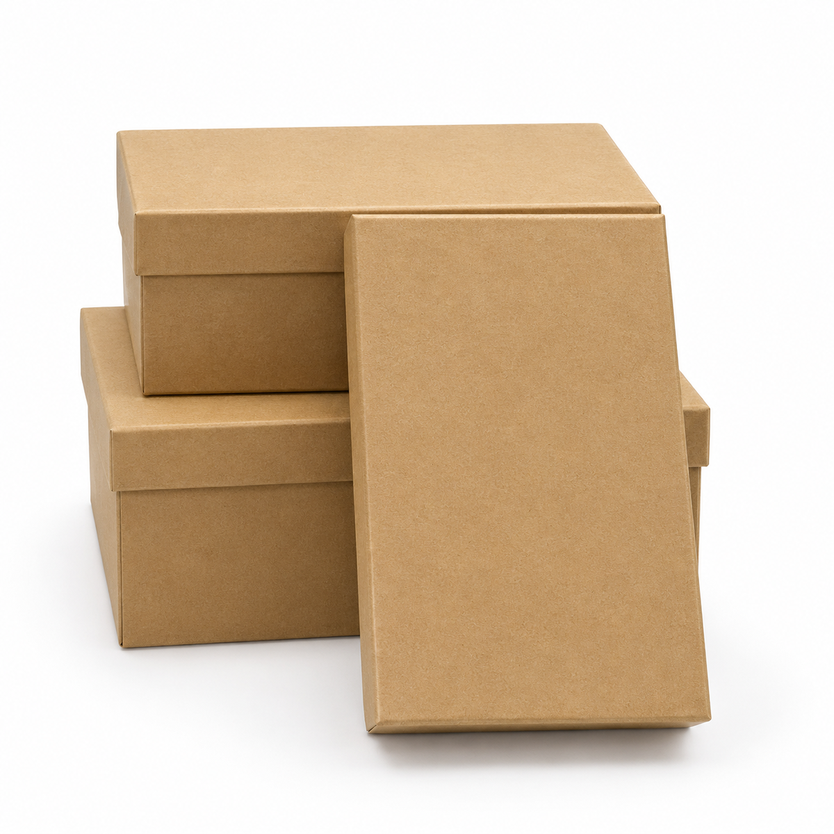 3pcs Set / Kraft Rectangular Gift Box #KF4204