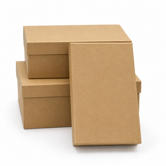 3pcs Set / Kraft Rectangular Gift Box #KF4204