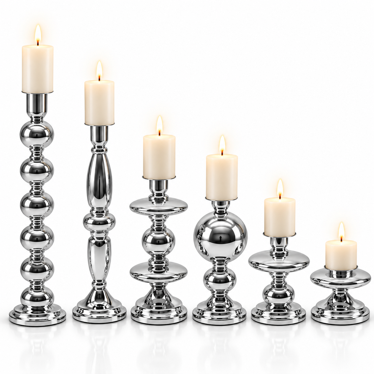 Decorative Metal Candle Holders – Set of 5 #CH4214
