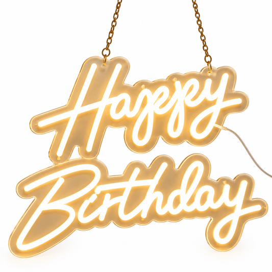 60x40cm Happy Birthday Neon Sign #NS4253