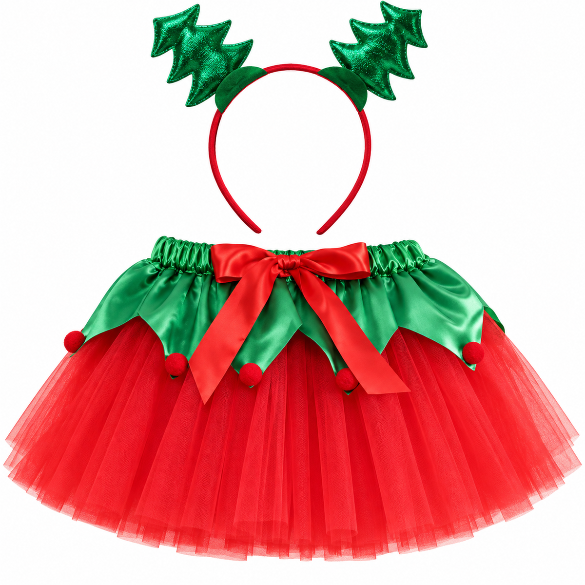 Christmas Tutu Skirt & Headband Set #CD4291
