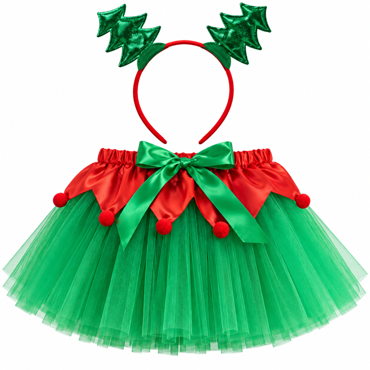 Christmas Tutu Skirt & Headband Set #CD4291