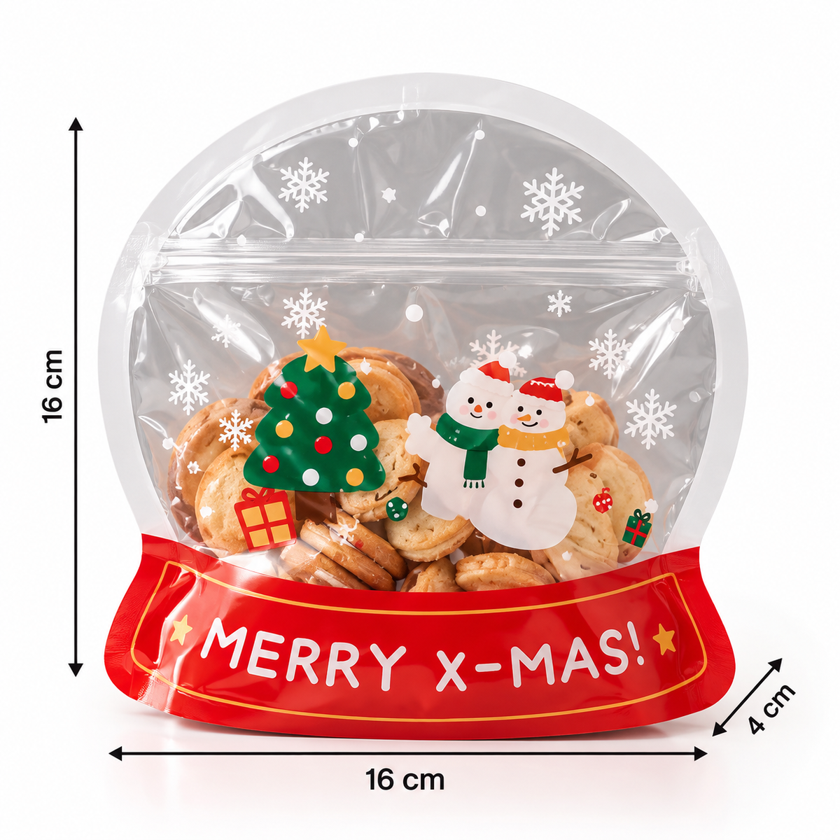 X12pcs Christmas Bags with Zipper #CB4306