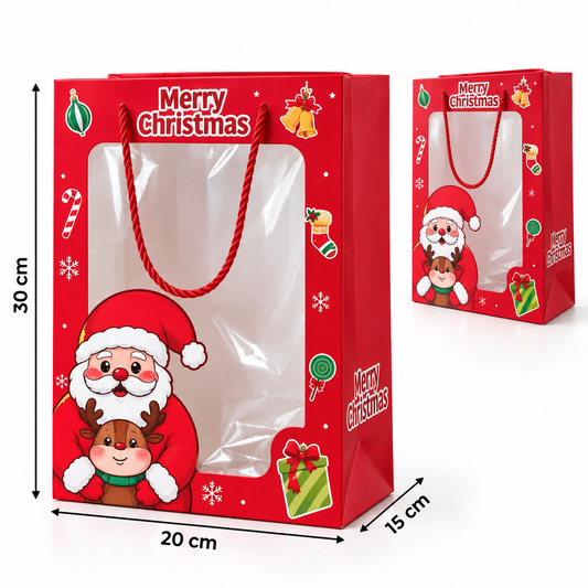 X12pcs Christmas Gift Bag | 20 × 15 × 30 cm #GB4313