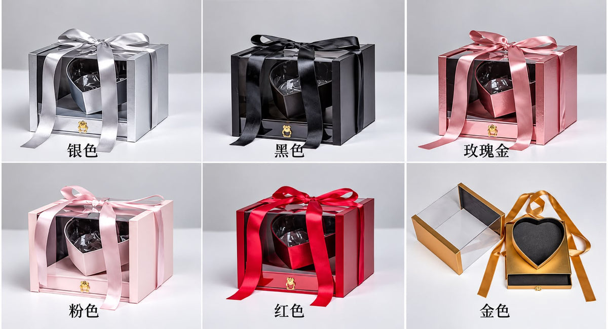 Luxury Gift Box with Ribbon – 27 × 27 × 24 cm #GB4317