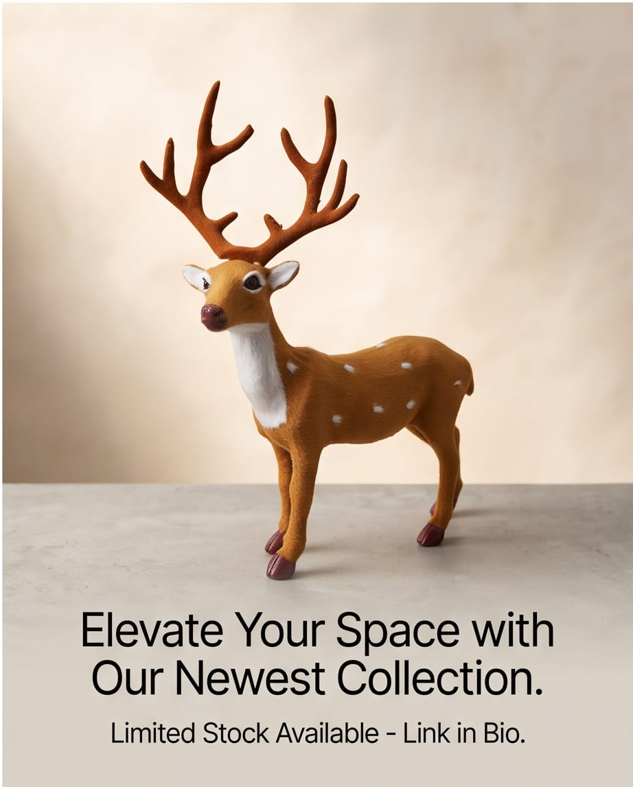 Decorative Standing Christmas Reindeer – 38cm #CD4545