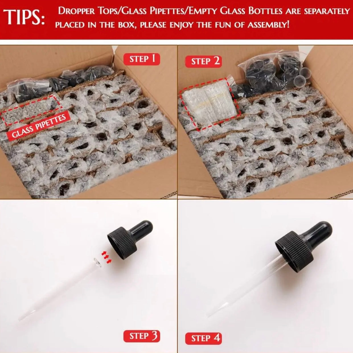 Amber Glass Dropper Bottles
Leakproof for Essential Oil
 #GB1149