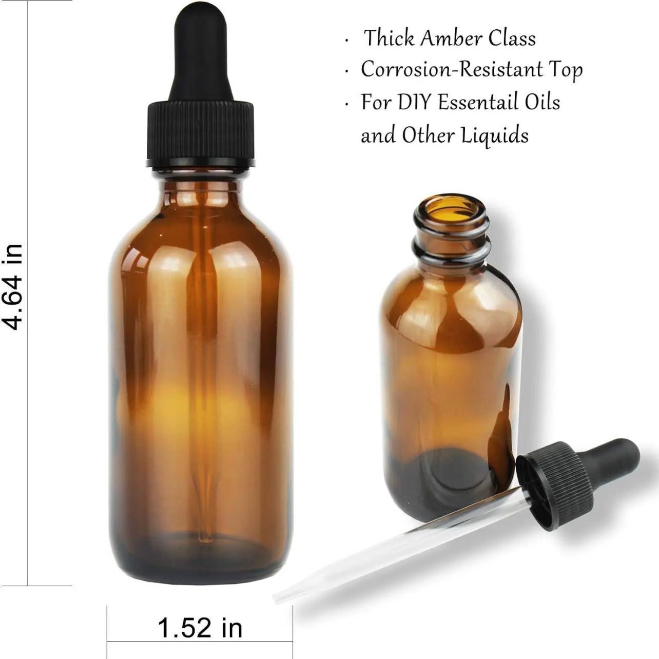 Amber Glass Dropper Bottles
Leakproof for Essential Oil
 #GB1149