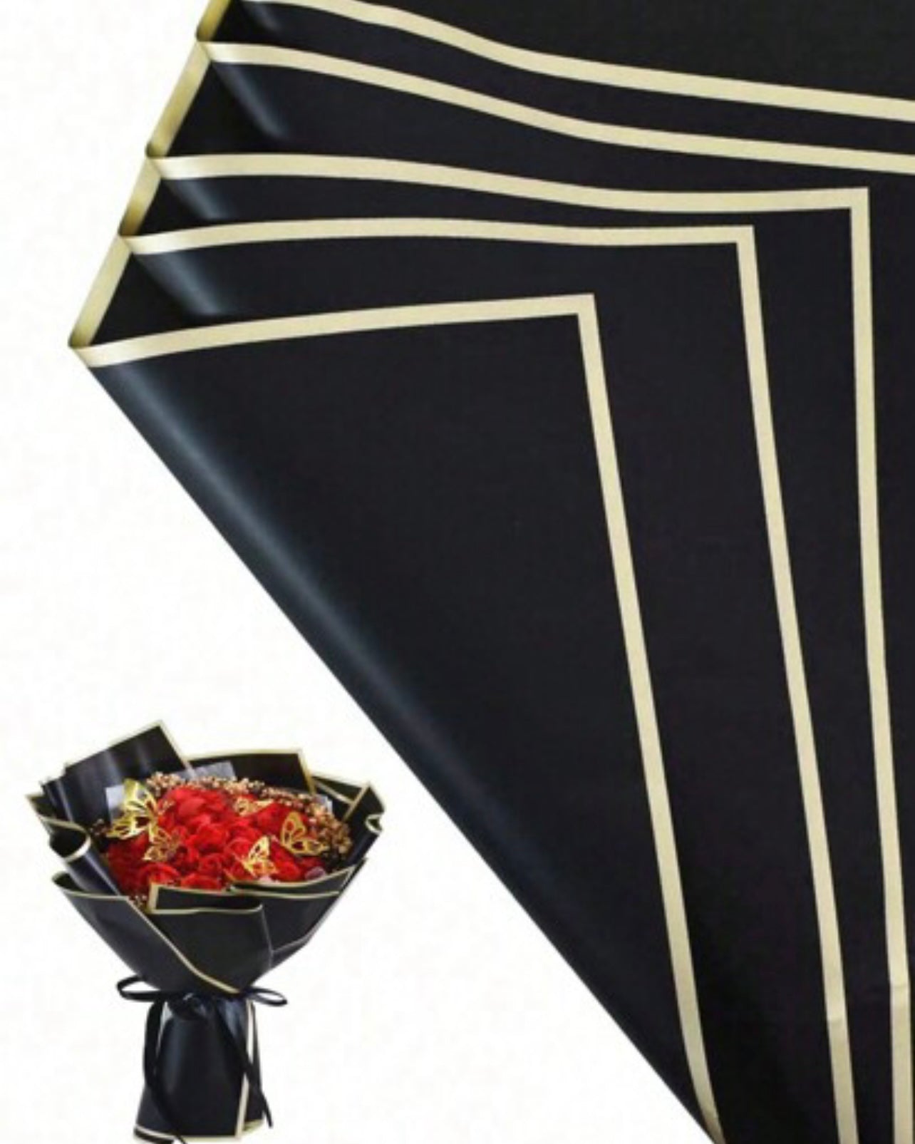 Black Wrapping x20 Paper waterproof #WP1028